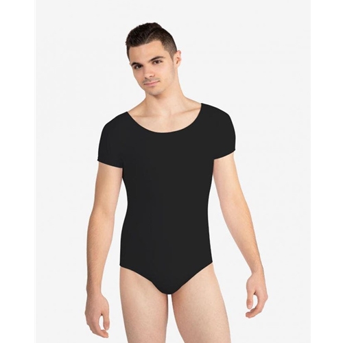 Men's Short Sleeve Leotard Black