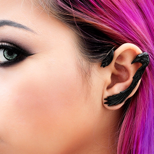 Ear Wrap Raven Wing Fits Left Ear