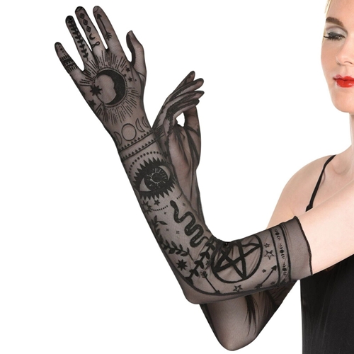 Lunar Witch Gloves Long Sheer