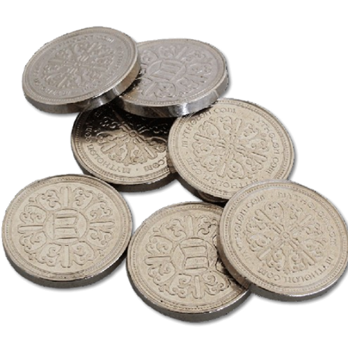 Silver Coins for LARP (Set of 10)