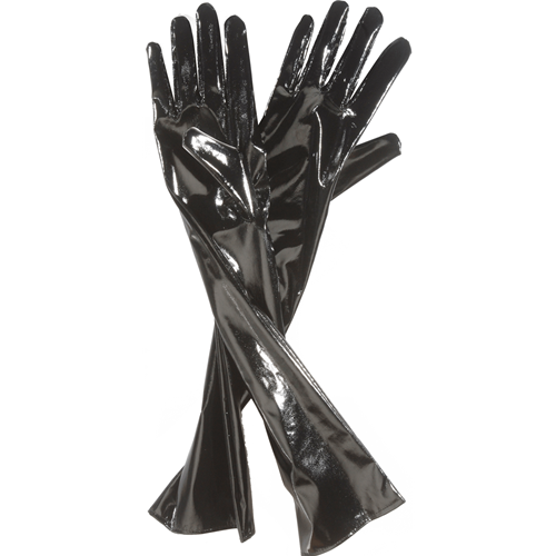 Black Leatherette Gloves