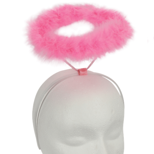 Pink Angel Halo with Marabou Feathers