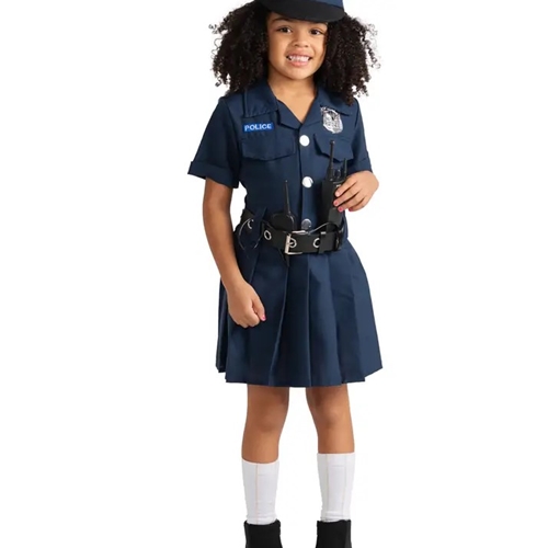 Police Officer Girl's (4pc) Costume