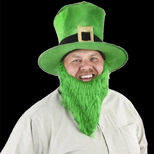 St. Patrick's Day Top Hat w/Green Beard