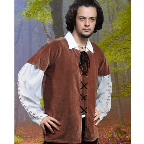 Medieval Vest Adult Brown Large