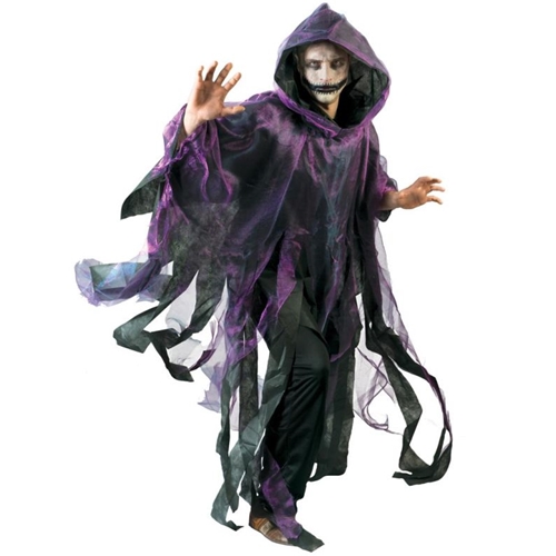 Cape Ghoul Black and Purple Adult