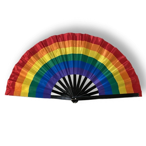 Rainbow Pride Clacker Fan 24"
