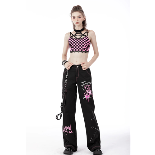Punk Rebel Bear Baggy Pants