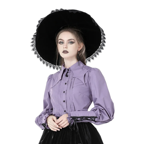 Witch Blouse with Star Collar Adult