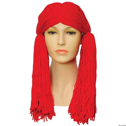 Rag Doll Yarn Wig Red