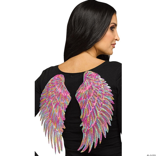 Rainbow Sequin Wings Adult