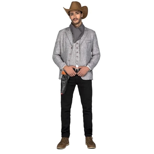 Gray Gunman (4pc) Adult Costume Size M/L