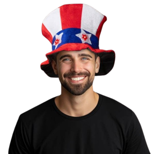 Uncle Sam Top Hat with LED Lights