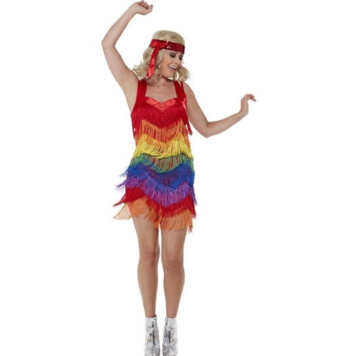 Rainbow Pride Flapper Adult Costume
