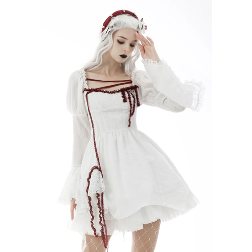 Gothic Vampire Blood Stained White Dress -XXL