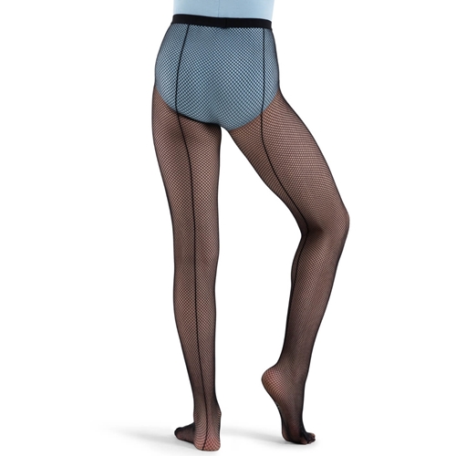 Seamed Fishnet Tight Child Black