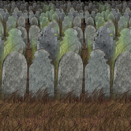 Graveyard Backdrop 4'x30'
