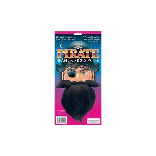 Pirate Beard & Moustache Black