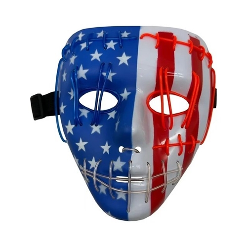 American Flag Mask RWB Light Up