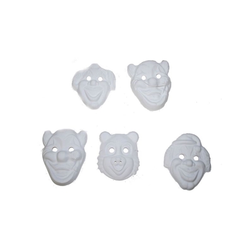 Paintable Animal/Clown Mask Assorted