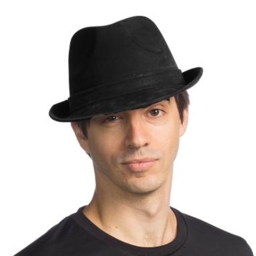 Leatherlike Fedora Black