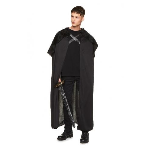 Black Fur Cape Adult