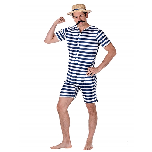 Old Time Swimming Suit Men's (3pc) Adult Costume