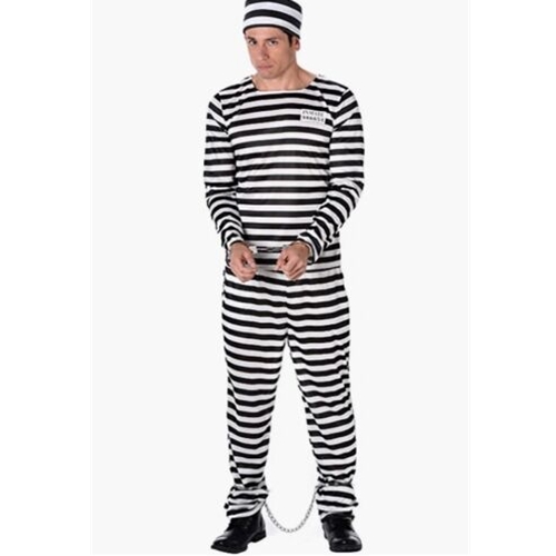 Prisoner (5pc) B&W Adult Costume
