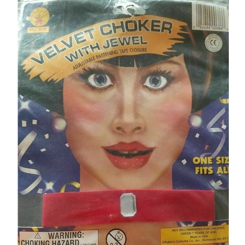 Choker Velvet Red