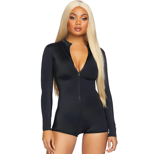 Long Sleeve Zipper Romper