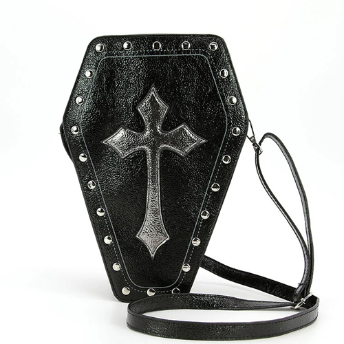 Metallic Cross Coffin Bag