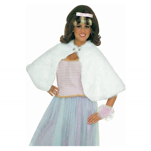 Stole Faux White Fur