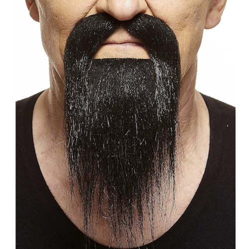 Ducktail Beard & Moustache -Black