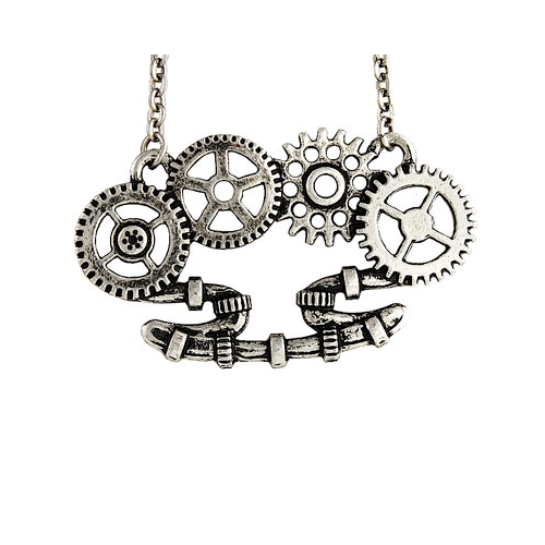 Mechanical Brass Necklace
