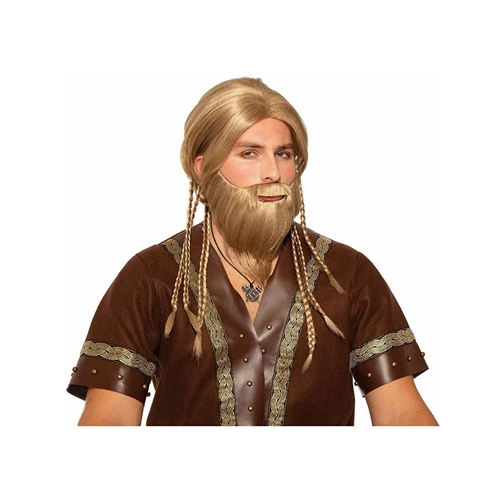 Viking Wig and Beard Dark Blonde