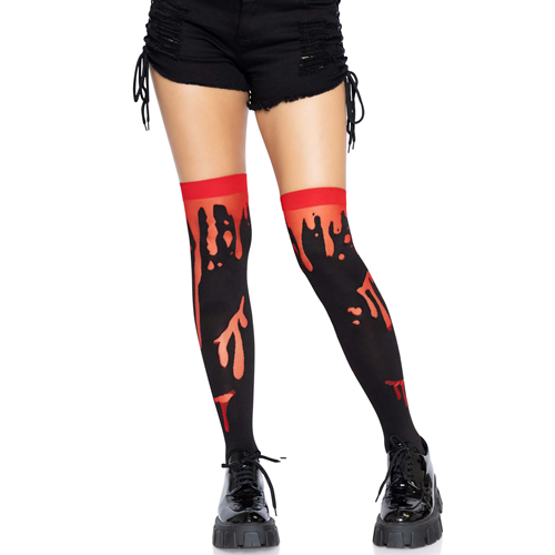 Red Splatter Thigh Highs