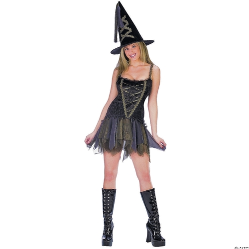 Sexy Flirty Witch Costume Size Medium/Large