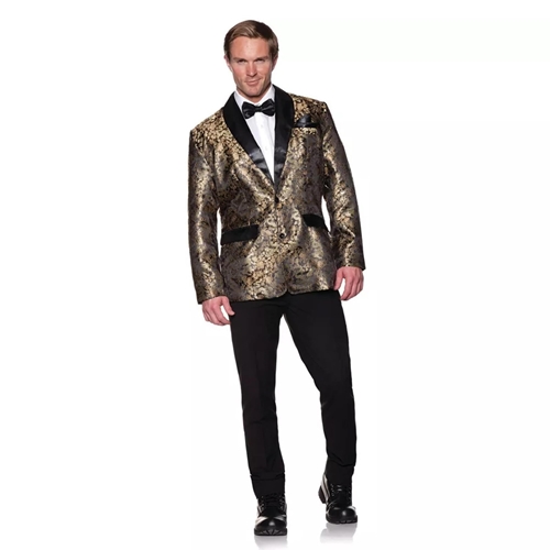 Gold Jacquard Skull Jacket