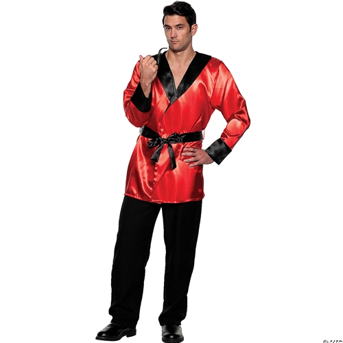 Satin Smoking Jacket Adult