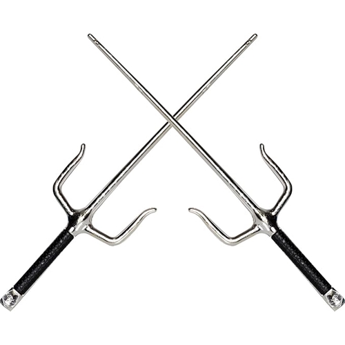 Ninja Sai Set Black/Silver Pair 13.5"