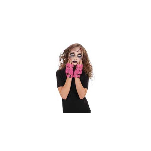 Studded Pink Gloves