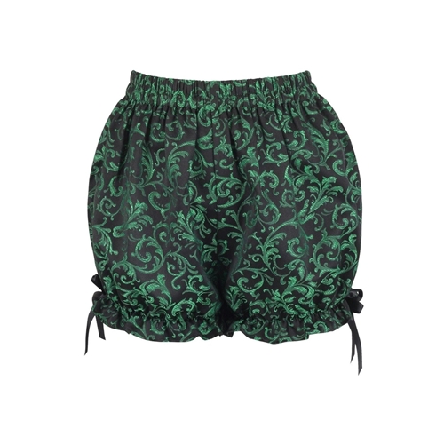 Bloomers Green/Black Brocade Adult Queen Size