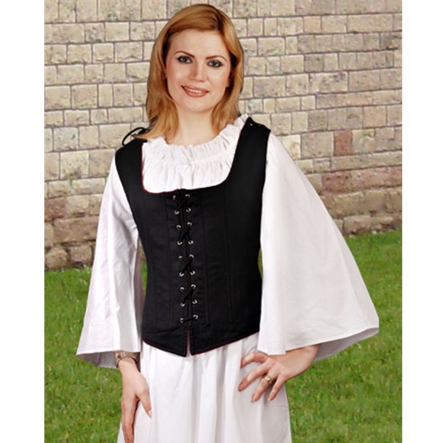 Renaissance Noble Bodice Reversible Black Adult