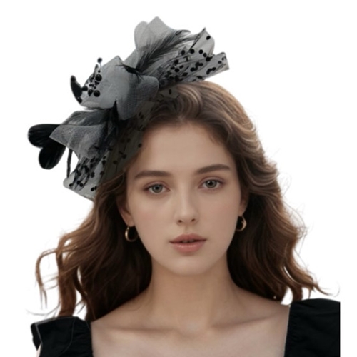 Facinator Feather Headband with Veil