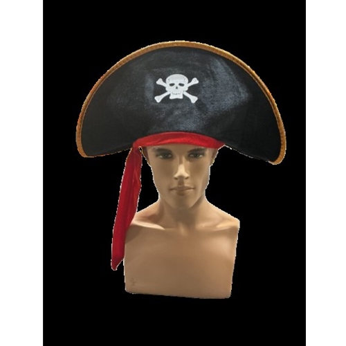 Pirate Hat Bicorn with Skull & Crossbones
