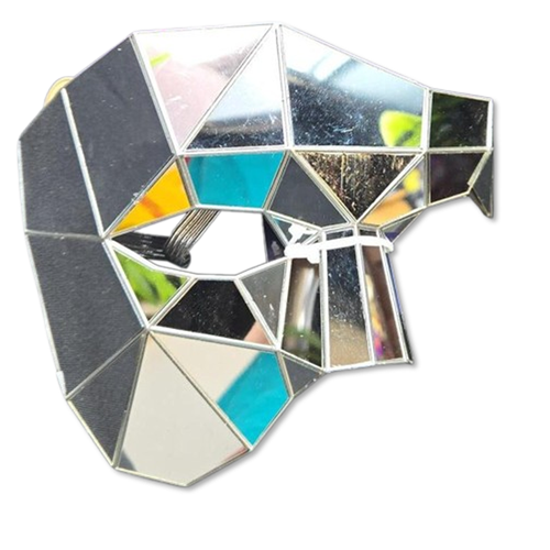Phantom Mask Silver Polygonal Mirror