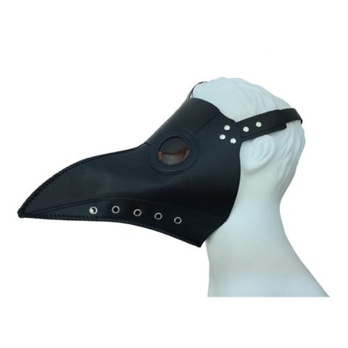 Plague Doctor Leather Mask Black