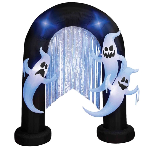 Inflatable Light-up Archway with Ghosts Halloween Decoration