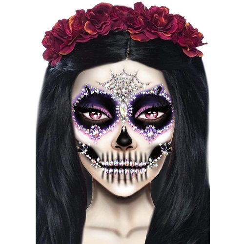 Calavera Adhesive Face Jewels