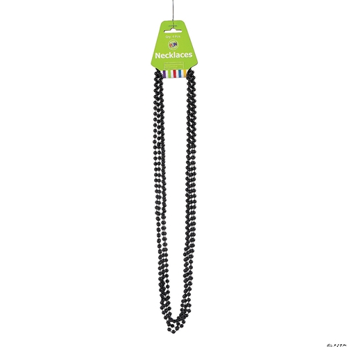 Bead Necklaces Black (4pk)